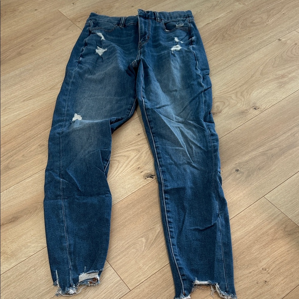 American Eagle Outfitters Ripped Blue Skinny Jeans
